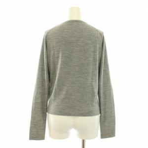 MARGARET HOWELL JOHN SMEDLEY ニットカーディガン 長袖 クルーネック 薄手 ウール 2 M グレー