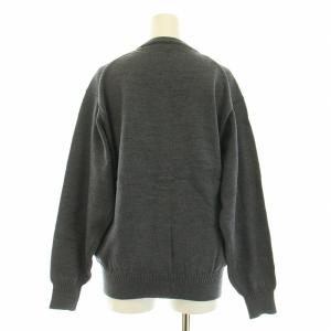 Christian Dior SPORTS ニットカーディガン 長袖 Vネック ウール ロゴ 刺繍 M グレー