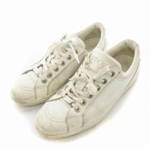 JIMMY CHOO スニーカー スタースタッズ レザー 細身 IT42 27cm 白 ホワイト
