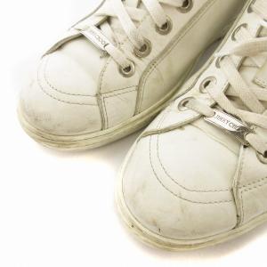 JIMMY CHOO スニーカー スタースタッズ レザー 細身 IT42 27cm 白 ホワイト