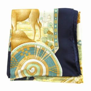 Salvatore Ferragamo スカーフ 総柄 アニマル 絹 シルク マルチカラー