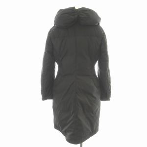 ARMANI COLLEZIONI ダウンコート ロング シングル ビッグカラー 42 L 黒 ブラック