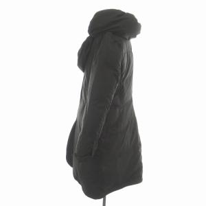 ARMANI COLLEZIONI ダウンコート ロング シングル ビッグカラー 42 L 黒 ブラック