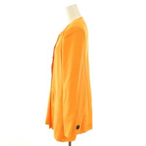 GIVENCHY ノーカラージャケット アウター ウール 15 XXL 黄 イエロー