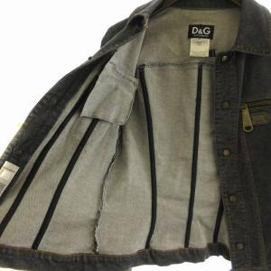 D&G Gジャン ジージャン デニムジャケット シングル ステンカラー M グレー