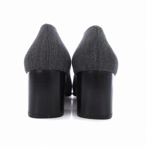 Salvatore Ferragamo パンプス  ガンチーニ スクエアトゥ チャンキーヒール ハイヒール 6 23.5cm グレー