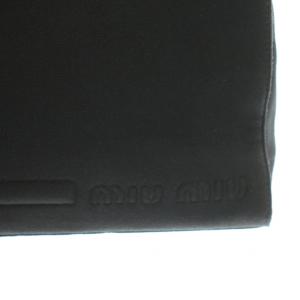 miumiu ハンドバッグ ナイロン エンボスロゴ 黒 ブラック
