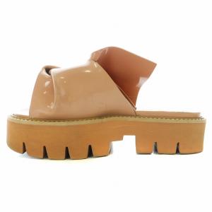 N°21 KARTELL サンダル エナメル 厚底 リボン 36 23cm ピンクベージュ