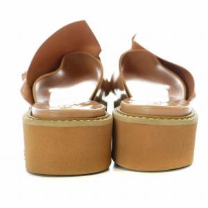 N°21 KARTELL サンダル エナメル 厚底 リボン 36 23cm ピンクベージュ