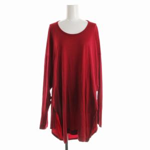 カットソー ウール ドルマンスリーブ 長袖 S 赤 レッド GY30