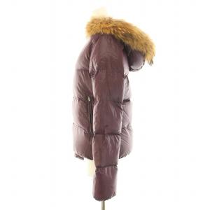 DUVETICA ADHARA アダラ ダウンジャケット アウター フード ジップアップ ラクーンファー 38 S ボルドー