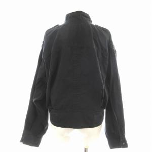 ISABEL MARANT ETOILE ブルゾン ジャケット スタンドカラー シングル ショート丈 ベルト 38 S ダークネイビー