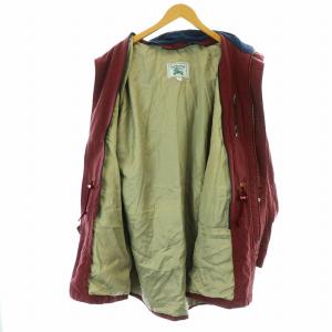 burberrys ヴィンテージ マウンテンパーカー ジップアップ ロゴ 刺繍 L ボルドー