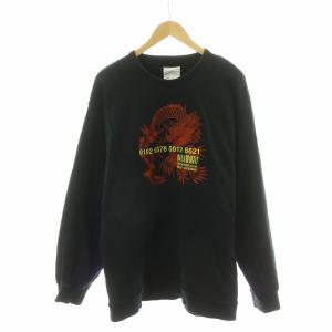 龍 emb. BIG SWEAT スウェット トレーナー 刺繍 長袖 2 ブラック 20715039 /NQ