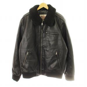 FAUX LEATHER JACKET L ブラック LM3RU804