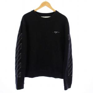 Off-White 18AW 3D LINE CREWNECK 3Dラインクルーネック スウェット トレーナー 長袖 L 黒