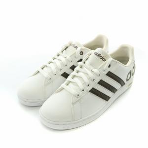 adidas スニーカー シューズ ライン サイドロゴ US9 27.0cm ホワイト ブラウン G31331 /NQ
