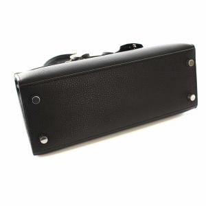 HERMES ケリー25 外縫い ハンドバッグ ショルダーバッグ 2WAY レザー J刻印 黒 ブラック