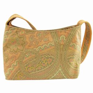 ETRO ワンショルダーバッグ 肩掛け ペイズリー柄 茶 ブラウン