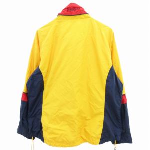 Columbia ジャケット アウトドアウェア ジップアップ ロゴ刺繍 LL 黄 イエロー 紺 ネイビー