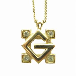 ネックレス ペンダント アクセサリー ビジュー Gロゴ 金色 ゴールド色