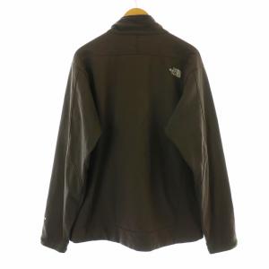 THE NORTH FACE APEX ソフトシェルジャケット ブルゾン ジップアップ ロゴ 刺繍 L 茶 ブラウン AL5C