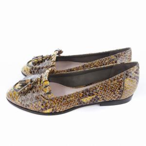 miumiu パンプス タッセルローファー エナメル クロコ 36 22.5?23cm相当 黄 イエロー
