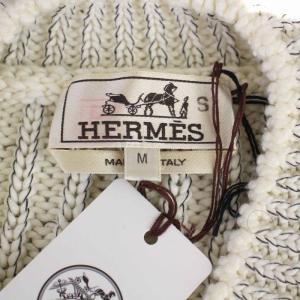 HERMES ソルド品 ニット ベスト プルオーバー Vネック M ホワイト