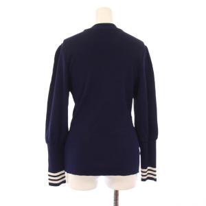 BORDERS at BALCONY 伊勢丹限定 PEARL TOP 38 ネイビー