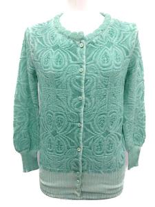 アンサンブル ニット カーディガン タンクトップ 38 緑