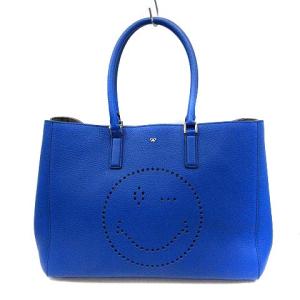 バッグ トート ハンド Ebury Lg FW Wink レザー スマイル 青