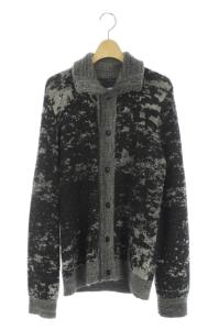 カーディガン ニット 長袖 黒 グレー