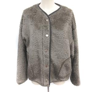 19AW ボアジャケット ブルゾン ノーカラー グレー