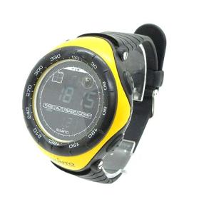 Suunto 腕時計 クォーツ デジタル ラバー 黒 ブラック 黄 イエロー 
