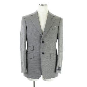 International Gallery BEAMS 千鳥格子スーツ セットアップ 上下 テーラードジャケット 2B 背抜き パンツ 46 白 黒