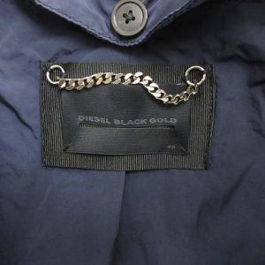 DIESEL BLACK GOLD テーラードジャケット パーカー フェイクレイヤード 切替 48 L ネイビー ブラック