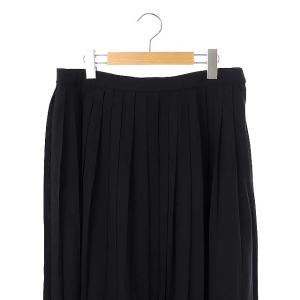 Leilian プリーツスカート ロング 大きいサイズ 17+ 黒