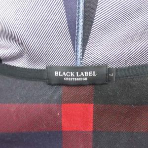 BLACK LABEL CRESTBRIDGE 19SS ジップアップパーカー 裏地チェック ブルー