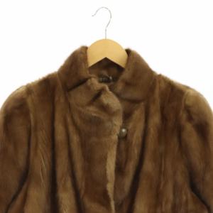 SAGA MINK ファーコート アウター シェアード 銀サガ 11 茶 ブラウン
