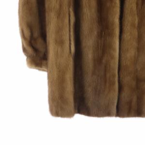 SAGA MINK ファーコート アウター シェアード 銀サガ 11 茶 ブラウン