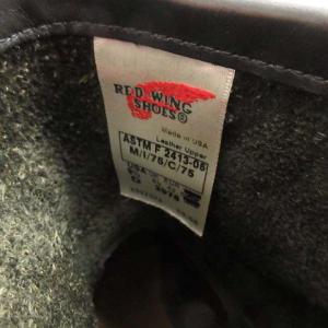 RED WING エンジニアブーツ ショート 羽タグ レザー 9.5 27.5cm 黒 ブラック