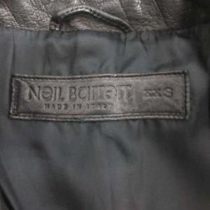Neil Barrett XXS ライダース シングル ジャケット カウレザー 牛革 ジップアップ 黒 ブラック
