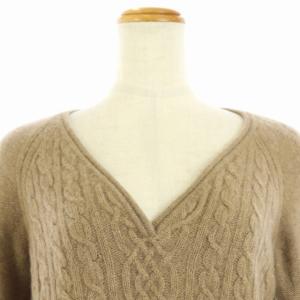 Loro Piana ニット セーター スヌード付き カシミヤ 長袖 44 ベージュ