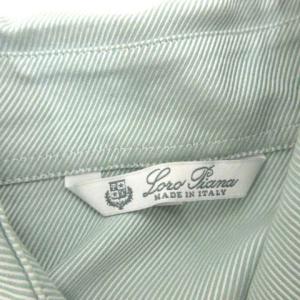 Loro Piana 42 XL シャツ ブラウス コットン 長袖 緑 グリーン