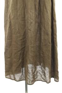 BEAUTY&YOUTH UNITED ARROWS ウォッシャブルフレンチリネンマキシワンピース ロング 2way ノースリーブ 茶
