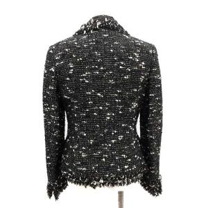 Paul Stuart ピーコート Pコート ツイード ショート丈 ウール モヘヤ混 S 黒 ブラック タグ付き