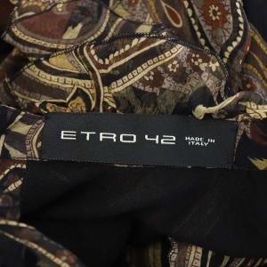 ETRO 18SS ワンピース ノースリーブ フレア 膝丈 シルク レース フリル