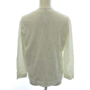 Salvatore Ferragamo アンサンブル カーディガン 半袖ニット セーター シルク切替 S ホワイト