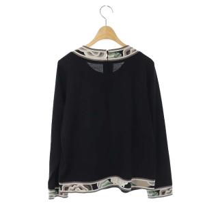 LEONARD カットソー プルオーバー 長袖 LL 黒