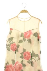 Maison Margiela 18SS 白タグ フラワー柄ワンピース シルク 38 ベージュ